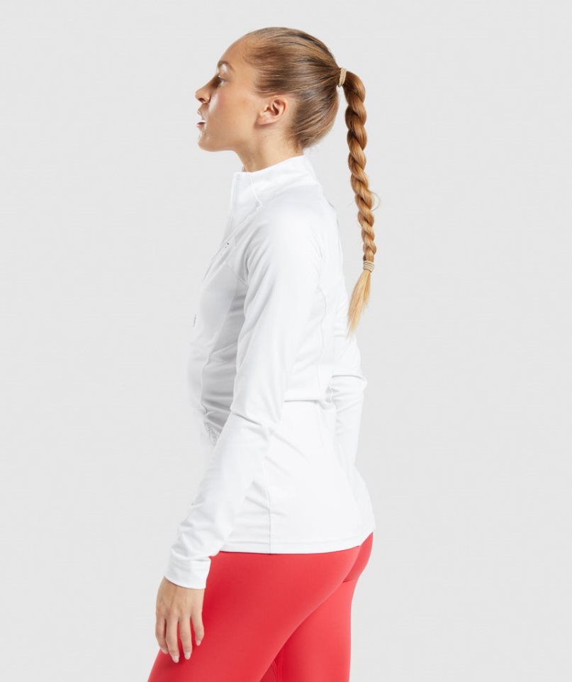 Women's Gymshark Training Jackets White | NZ 6MZXWT